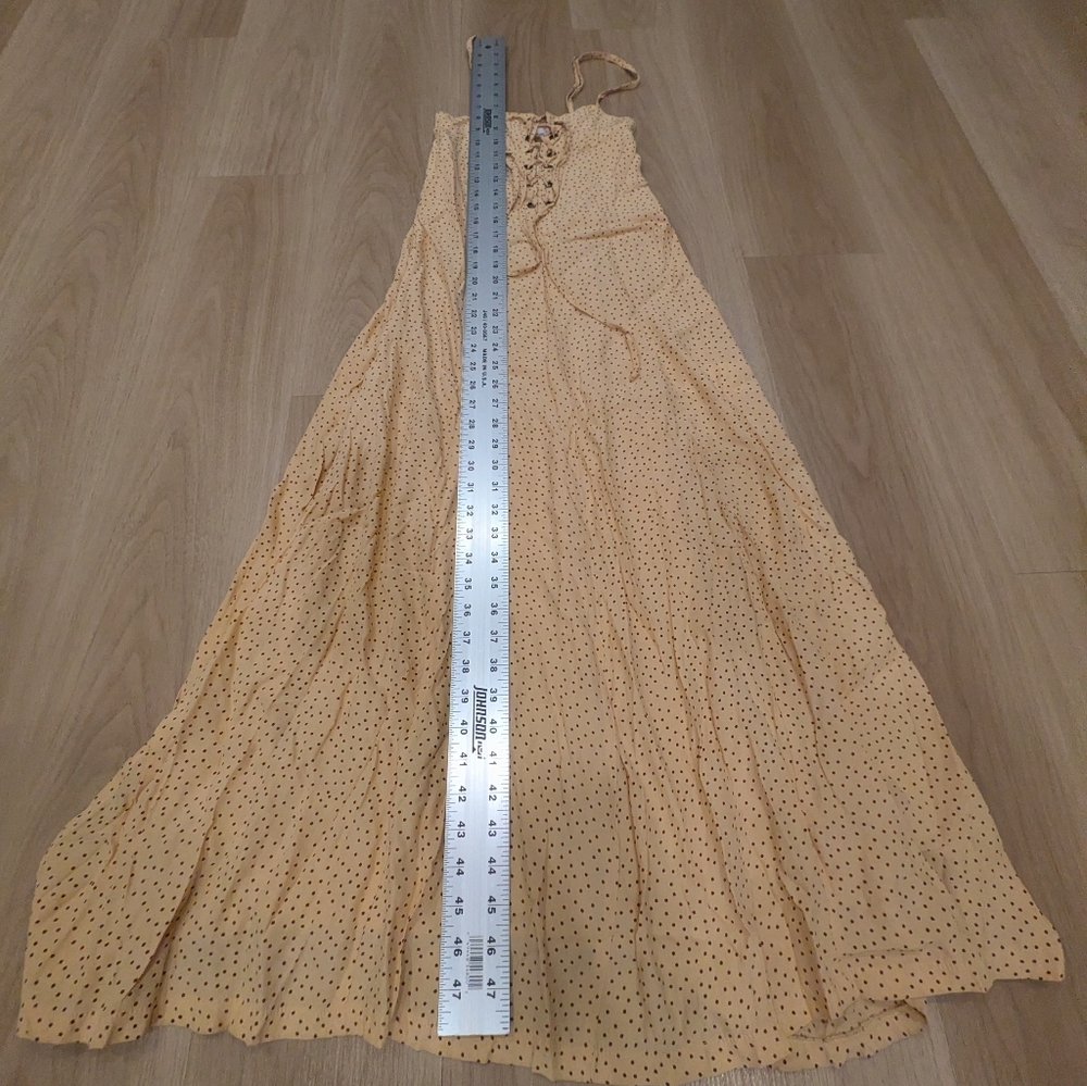 NWT Anthropologie Faithful The Brand Cream And Polka Dot Long Dress Size XS - Picture 4 of 8